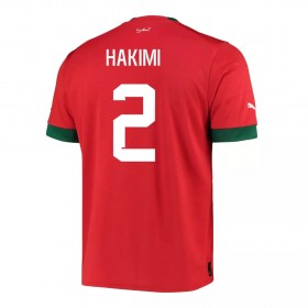 Camiseta de fútbol Marruecos HAKIMI 2 1ª equipación Copa Mundo 2022